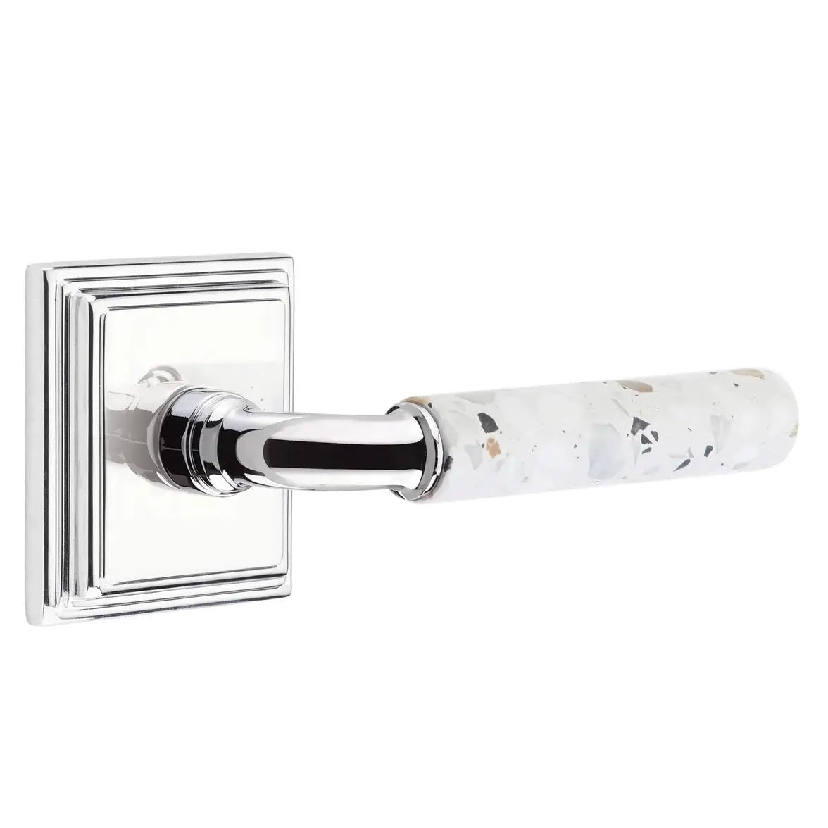 polished chrome lever