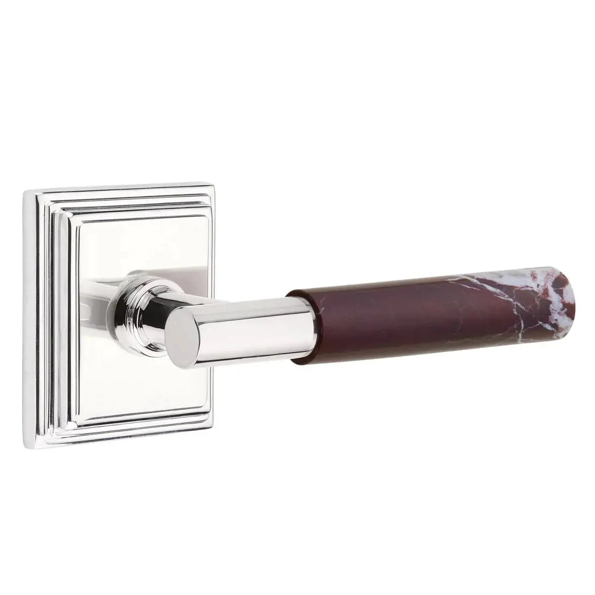 polished chrome lever