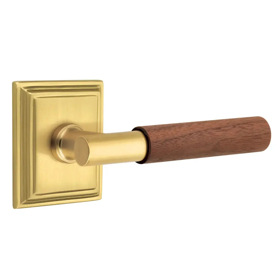 Emtek Walnut Lever with Wilshire Rosette and T-Bar Stem by Emtek
