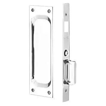 polished chrome pocket door