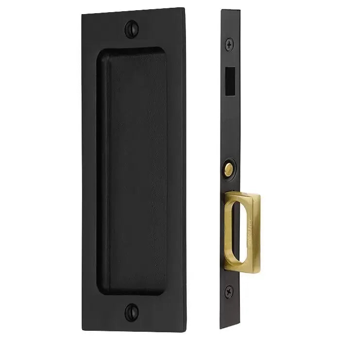 flat black bronze pocket door