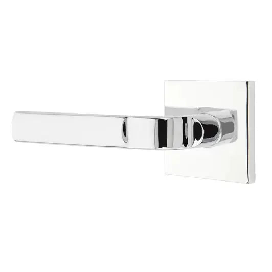 polished chrome door lever