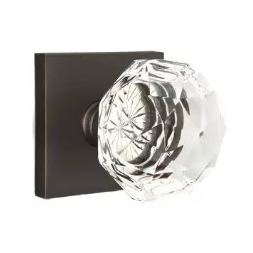 Emtek Diamond Door Knob with Square Rose by Emtek
