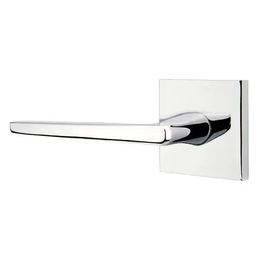 polished chrome door lever
