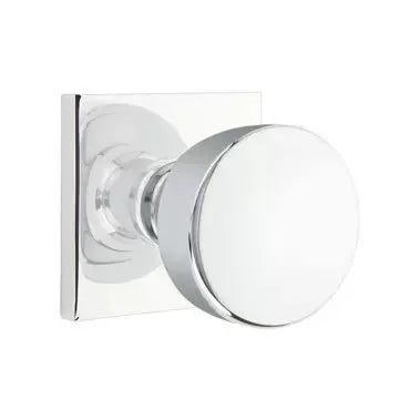 polished chrome door knob