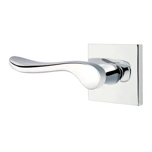 polished chrome door lever