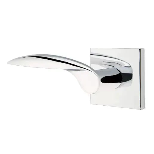 polished chrome door lever