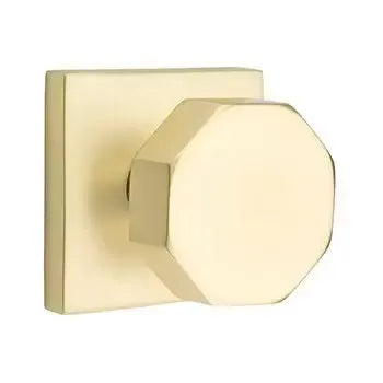 Emtek Octagon Door Knob with Square Rose by Emtek