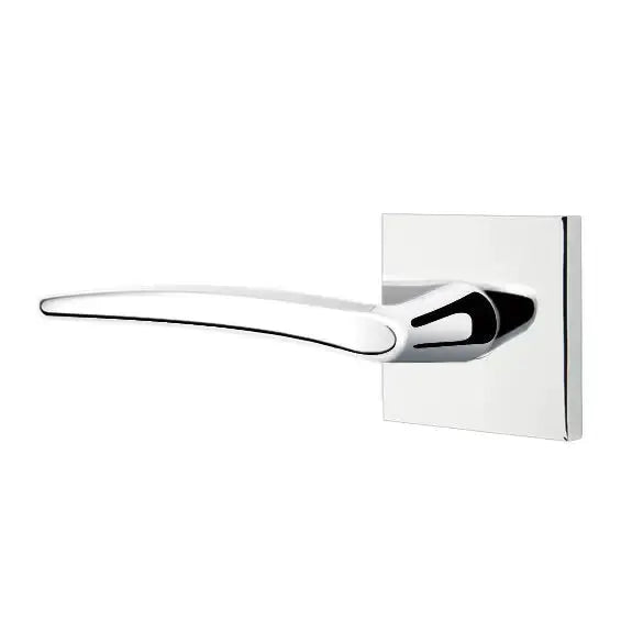 polished chrome door lever