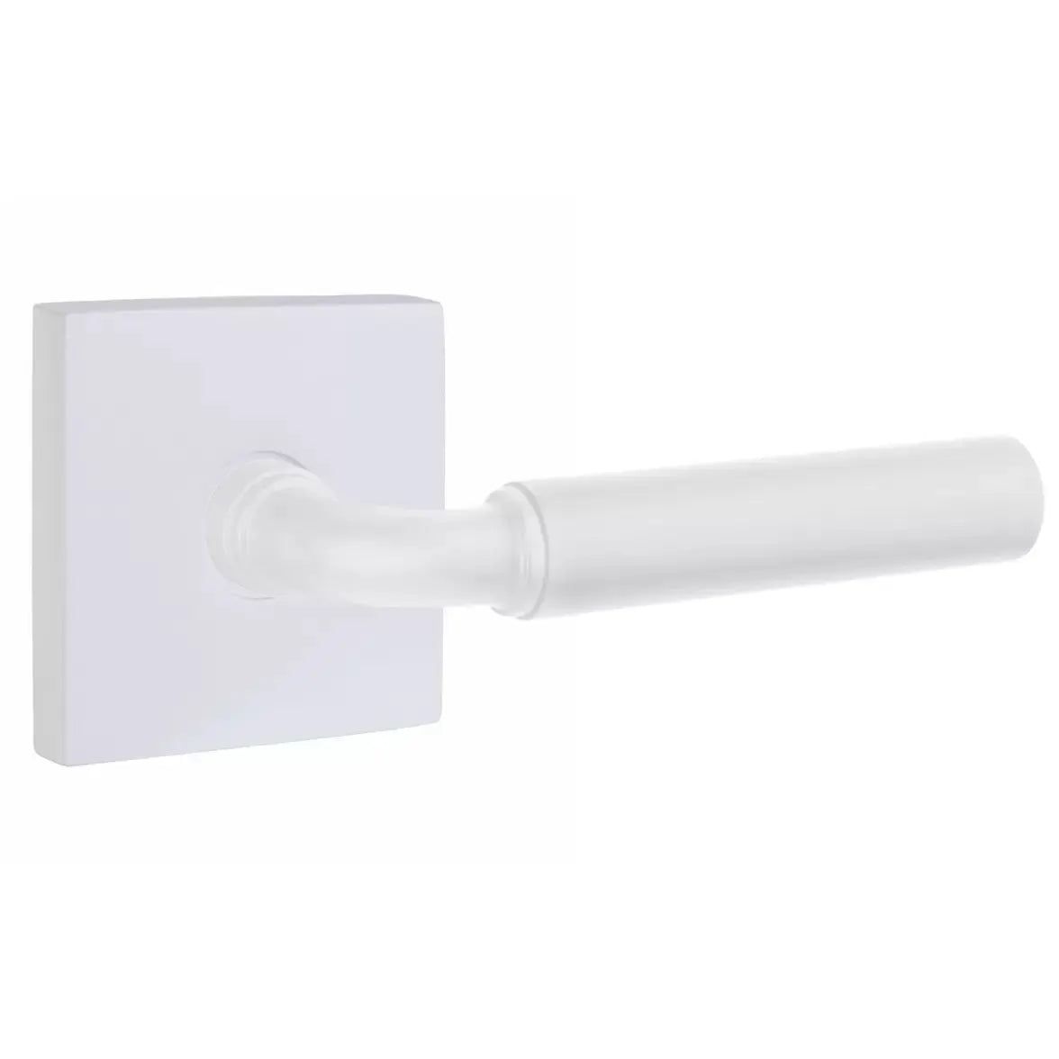 Emtek Smooth Lever with R-Bar Stem and Square Rose by Emtek