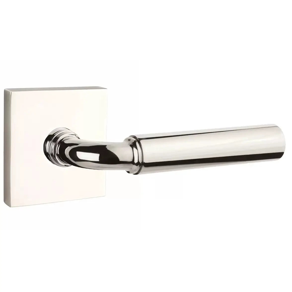 Emtek Smooth Lever with R-Bar Stem and Square Rose by Emtek