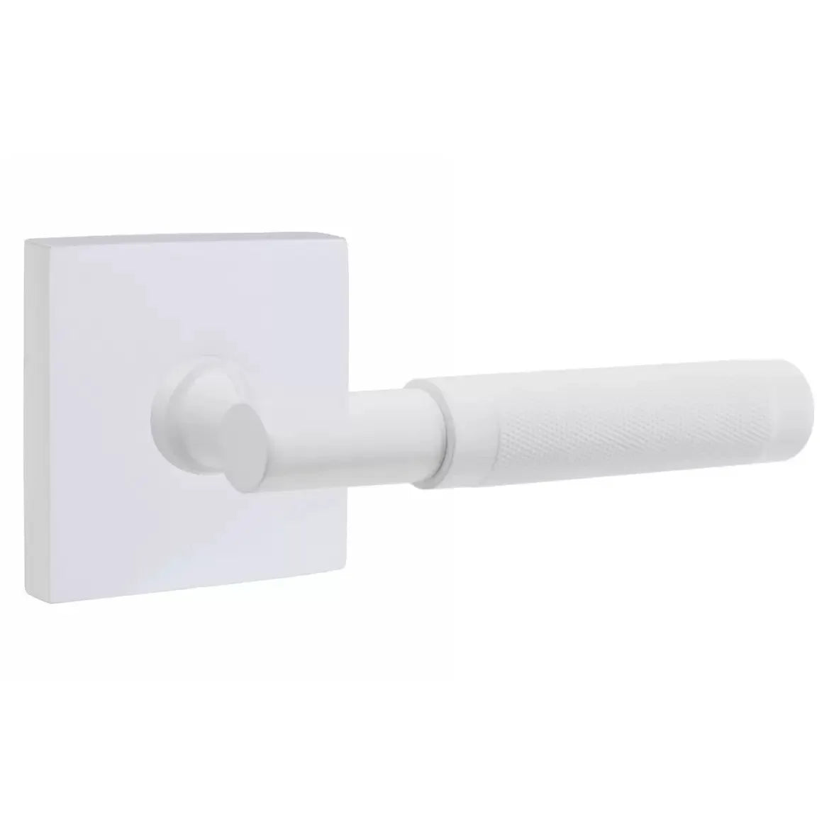 Emtek Knurled Lever with T-Bar Stem and Square Rose by Emtek