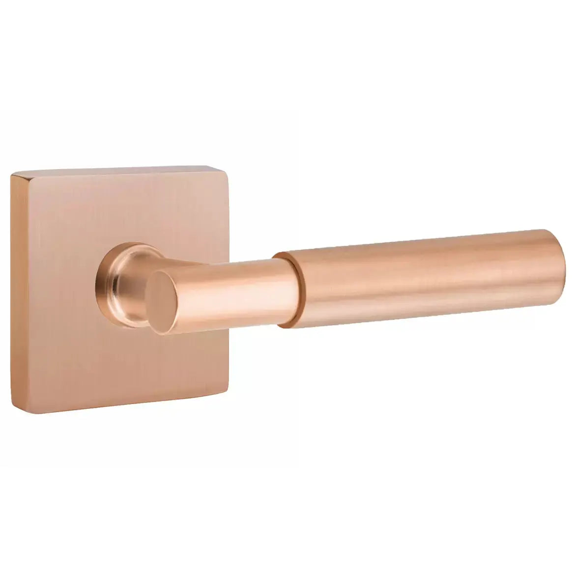 Emtek Smooth Lever with T-Bar Stem and Square Rose by Emtek
