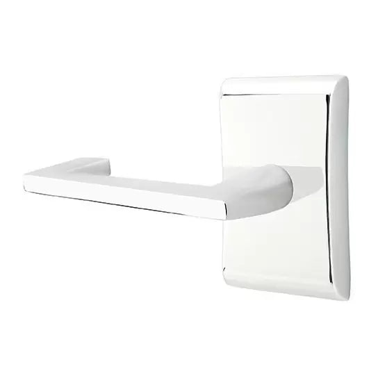 polished chrome door lever