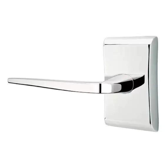 polished chrome door lever