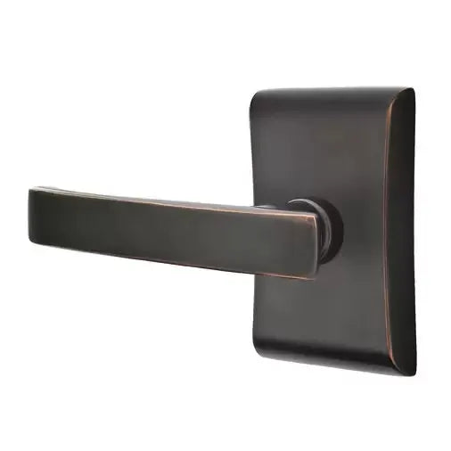 Emtek Geneva Door Lever with Neos Rose by Emtek