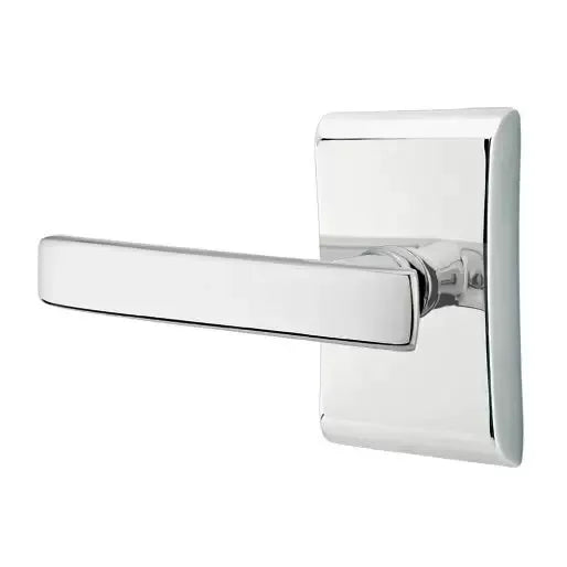 polished chrome door lever