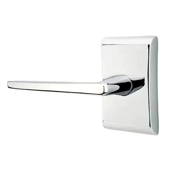 polished chrome door lever