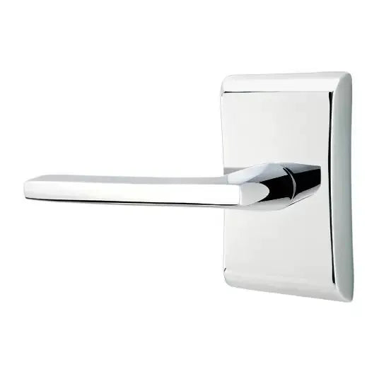 polished chrome door lever