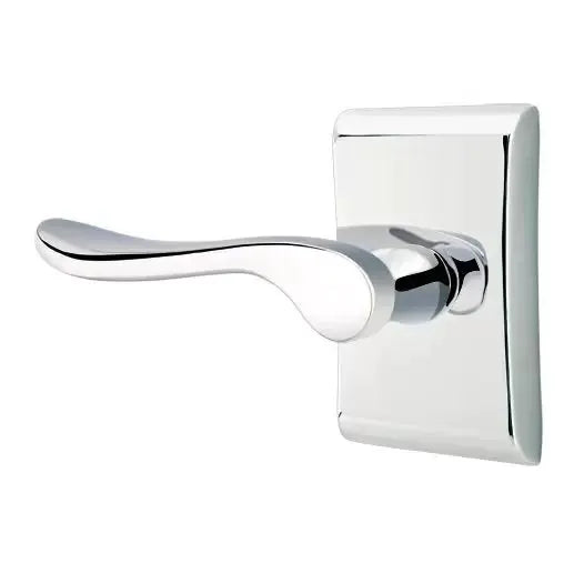 polished chrome door lever