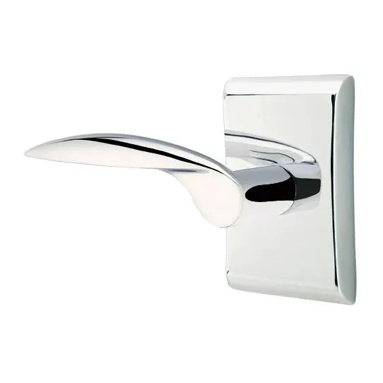 polished chrome door lever