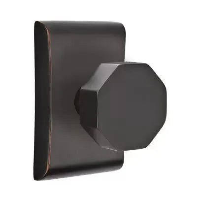 Emtek Octagon Door Knob and Neos Rose by Emtek