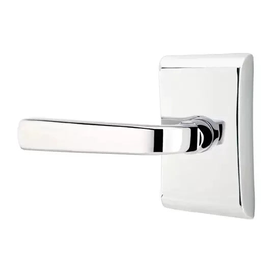 polished chrome door lever