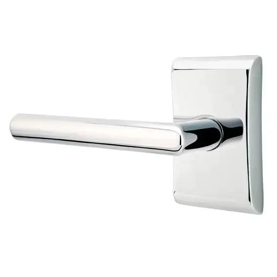 polished chrome door lever