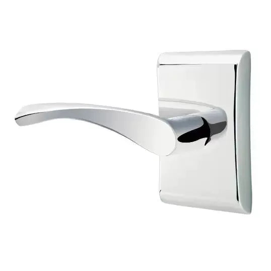 polished chrome door lever