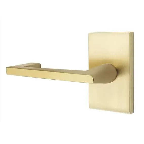 Emtek Argos Door Lever with Modern Rectangular Rose by Emtek