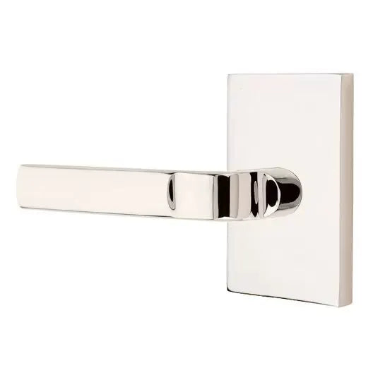 Emtek Aston Lever with Modern Rectangular Rose by Emtek
