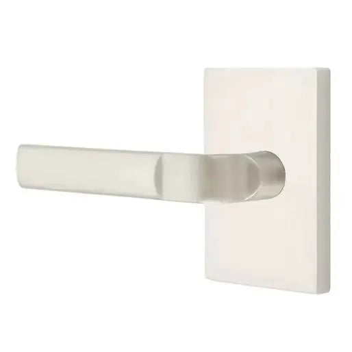 Emtek Aston Lever with Modern Rectangular Rose by Emtek
