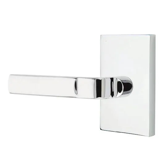polished chrome door lever
