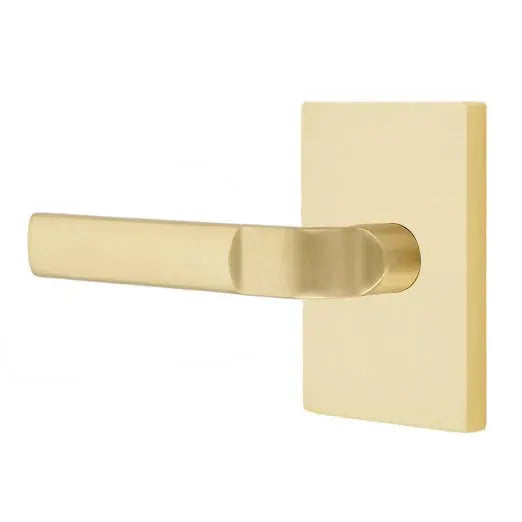 Emtek Aston Lever with Modern Rectangular Rose by Emtek