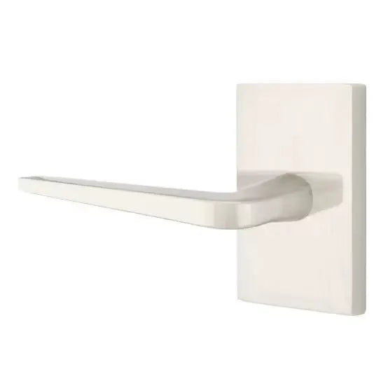 Emtek Athena Door Lever with Modern Rectangular Rose by Emtek