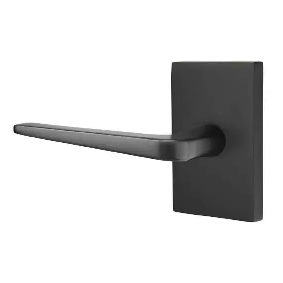 Emtek Athena Door Lever with Modern Rectangular Rose by Emtek