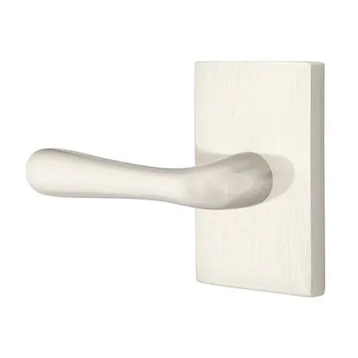 Emtek Basel Door Lever with Modern Rectangular Rose by Emtek