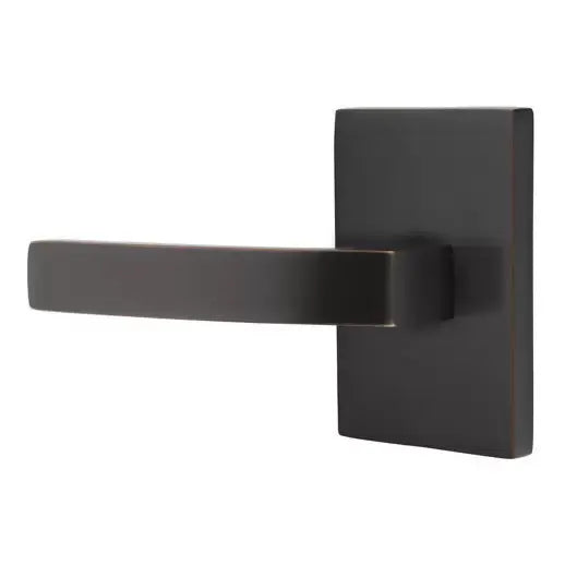 Emtek Breslin Lever with Modern Rectangular Rose by Emtek
