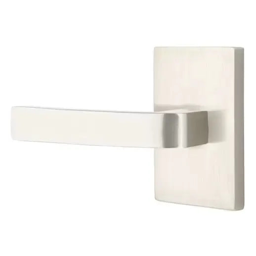 Emtek Breslin Lever with Modern Rectangular Rose by Emtek