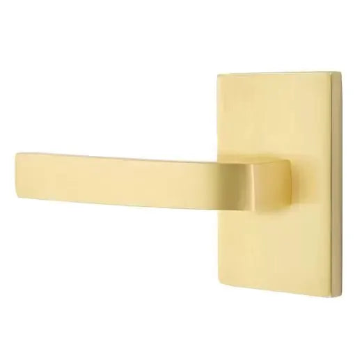 Emtek Breslin Lever with Modern Rectangular Rose by Emtek