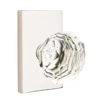 Emtek Diamond Door Knob with Modern Rectangular Rose by Emtek