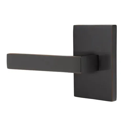 Emtek Dumont Lever with Modern Rectangular Rose by Emtek