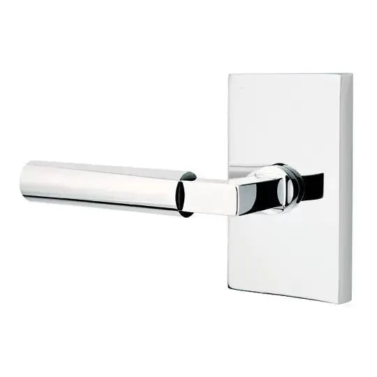 polished chrome door lever