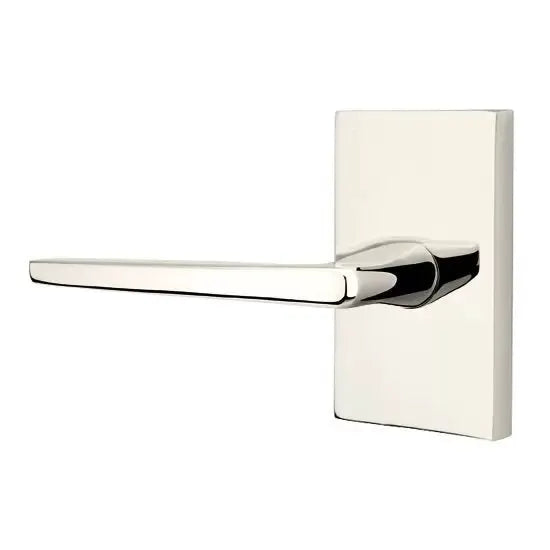 Emtek Hermes Door Lever with Modern Rectangular Rose by Emtek