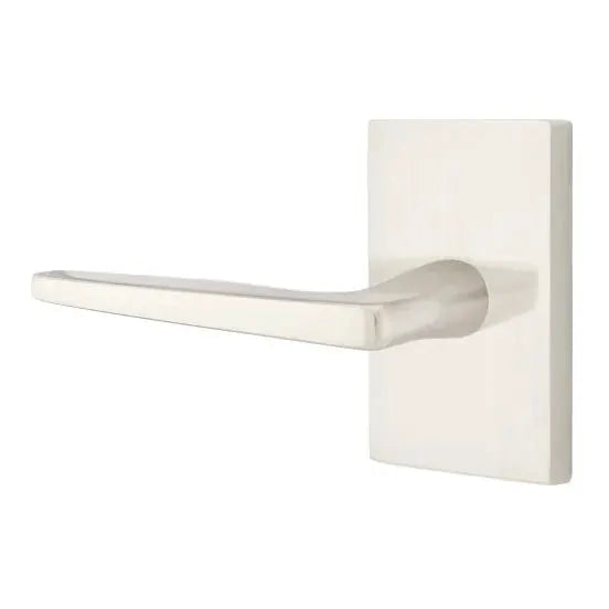 Emtek Hermes Door Lever with Modern Rectangular Rose by Emtek