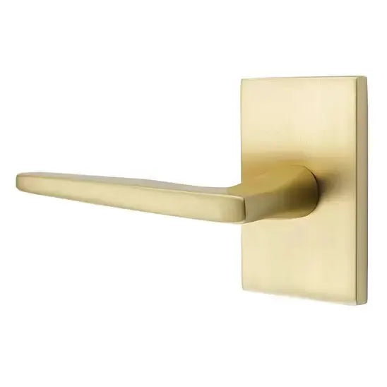 Emtek Hermes Door Lever with Modern Rectangular Rose by Emtek