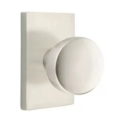 Emtek Laurent Door Knob and Modern Rectangular Rose by Emtek