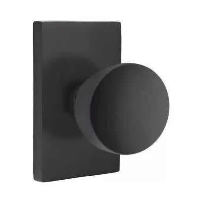 Emtek Laurent Door Knob and Modern Rectangular Rose by Emtek