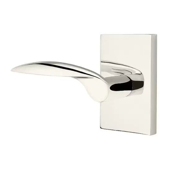 Emtek Mercury Door Lever with Modern Rectangular Rose by Emtek