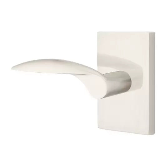 Emtek Mercury Door Lever with Modern Rectangular Rose by Emtek